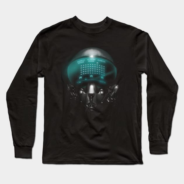 Space Invasion Long Sleeve T-Shirt by StevenToang